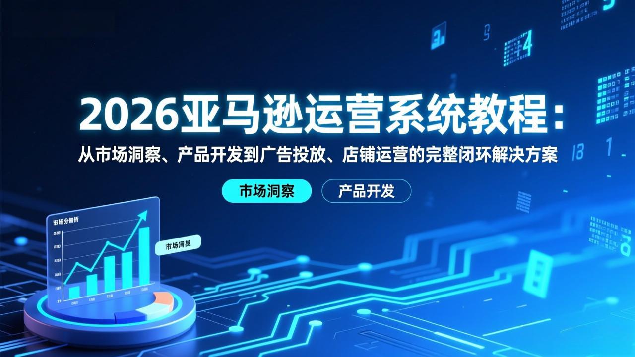 【中创网】2026亚马逊运营系统教程：从市场洞察、产品开发到广告投放、店铺运营的完整闭环解决方案 - 初遇资源网