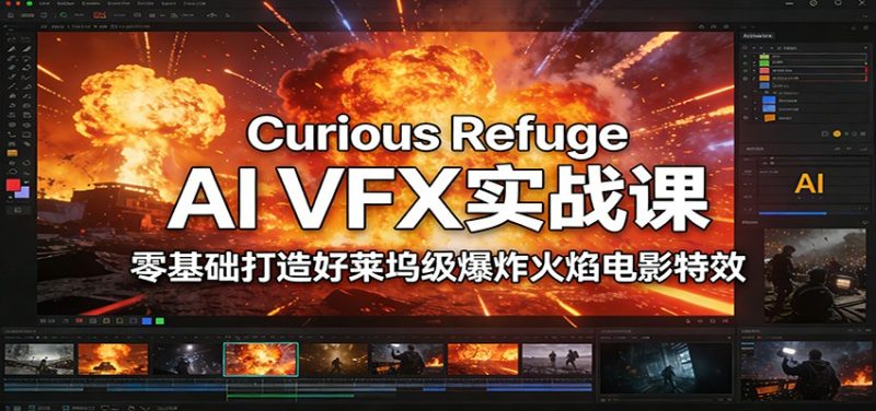 Curious Refuge AI VFX实战课,零基础打造好莱坞级爆炸火焰电影特效-初遇资源网