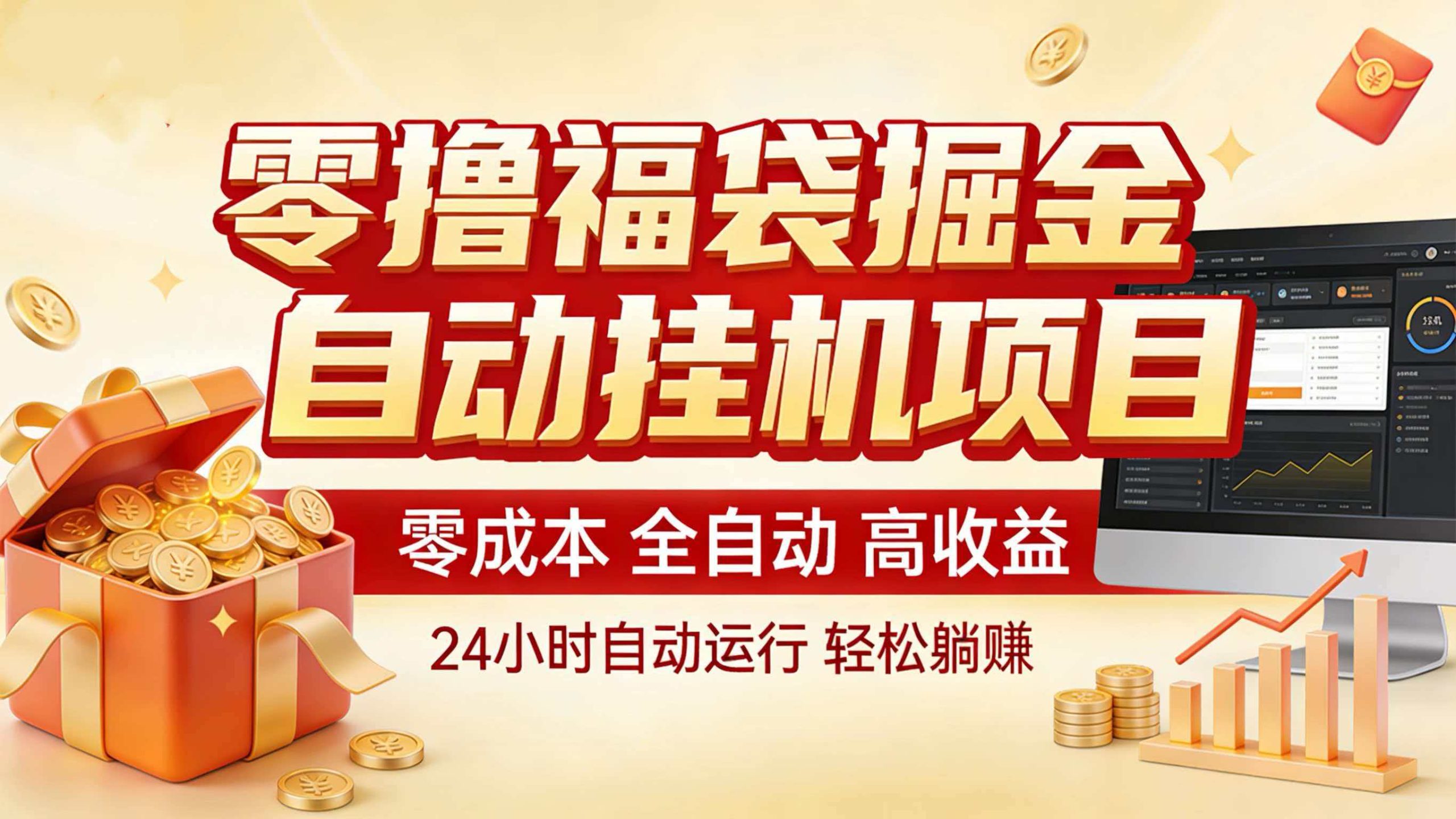 【福缘网创】零撸福袋掘金!全自动挂机躺赚,新手也能上手 - 初遇资源网