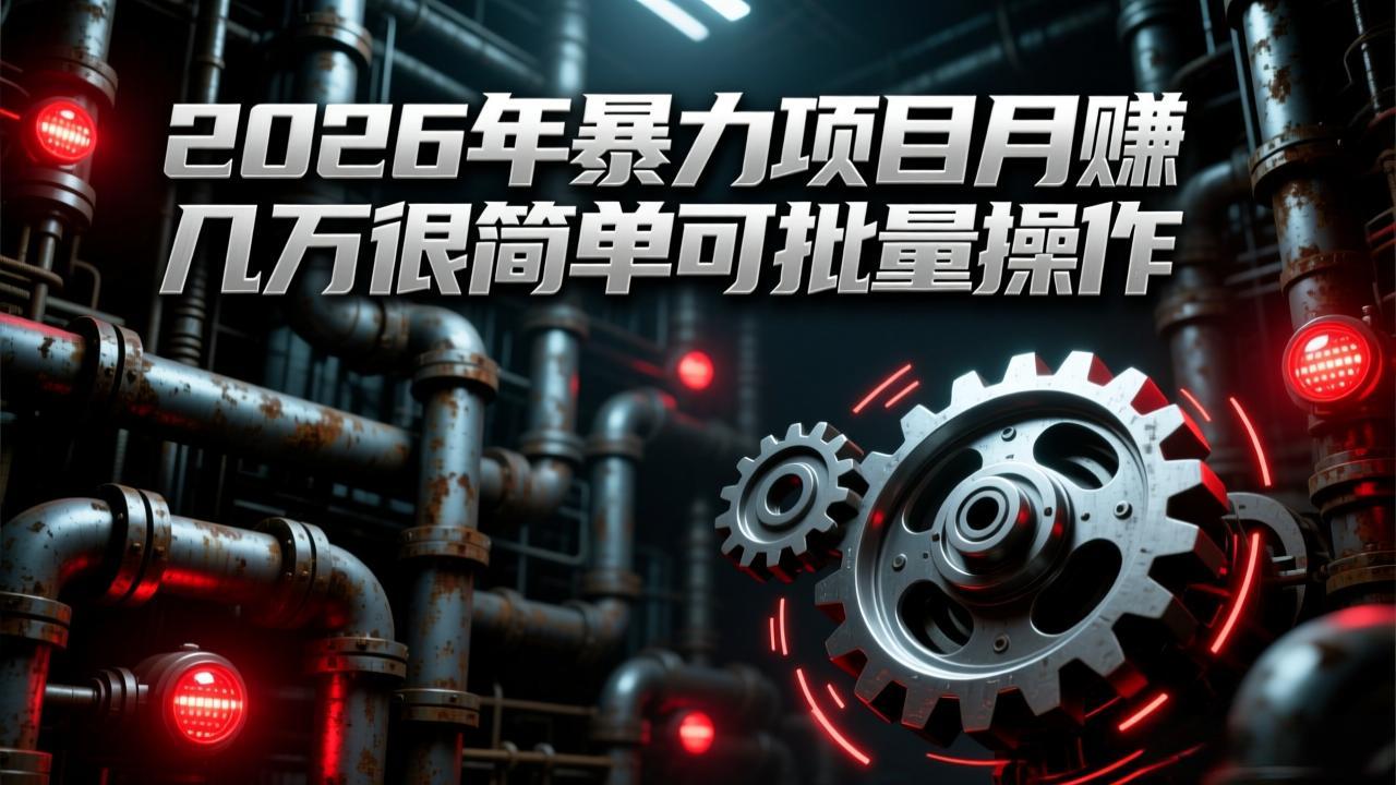 【中创网】2026年暴力项目月赚几万很简单可批量操作，成本低，利润大 - 初遇资源网