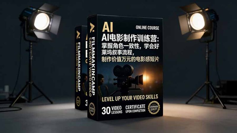 AI电影制作训练营:掌握角色一致性,学会好莱坞叙事流程,制作价值万元的电影感短片-初遇资源网