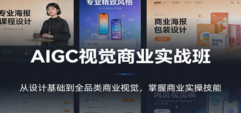 AIGC视觉商业实战班:从设计基础到全品类商业视觉,掌握商业实操技能-初遇资源网