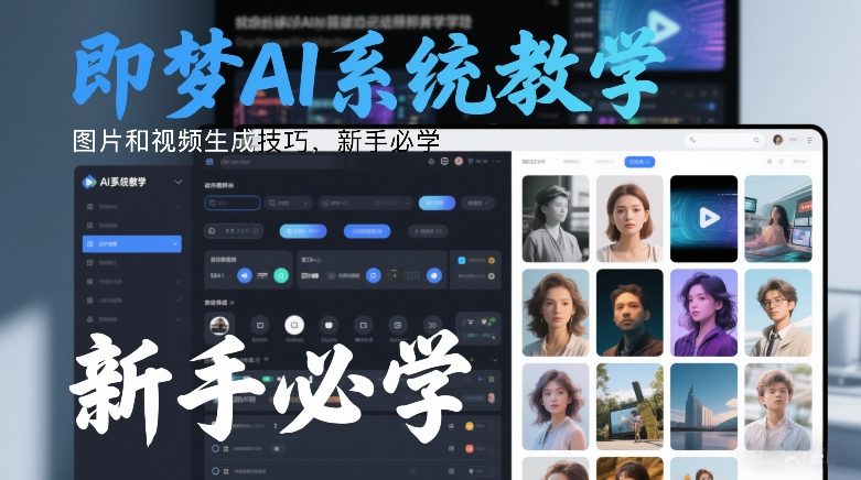 即梦AI系统教学,图片和视频生成技巧,新手必学-初遇资源网