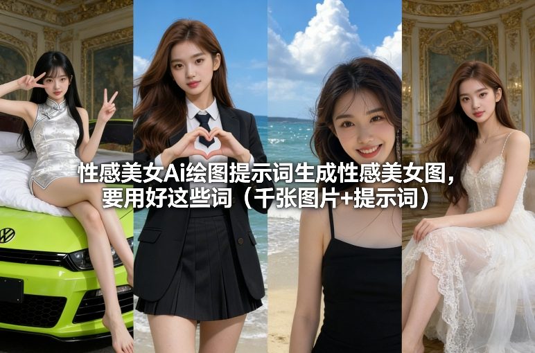 性感美女Ai绘图提示词生成性感美女图,要用好这些词(千张图片+提示词)-初遇资源网