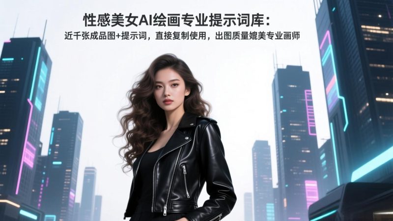 性感美女AI绘画专业提示词库:近千张成品图+提示词,直接复制使用,出图质量媲美专业画师-初遇资源网