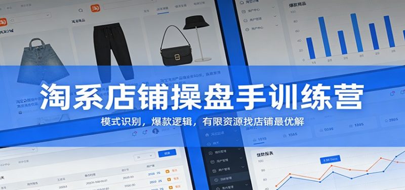 淘系店铺操盘手训练营:模式识别,爆款逻辑,有限资源找店铺最优解-初遇资源网
