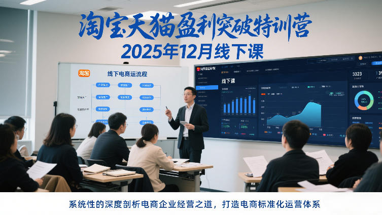 淘宝天猫盈利突破特训营25年12月线下课,系统性的深度剖析电商企业经营之道,打造电商标准化运营体系-初遇资源网
