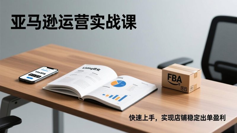 亚马逊运营实战课,Listing优化、Vine秒杀、FBA发货,快速上手,实现店铺稳定出单盈利-初遇资源网