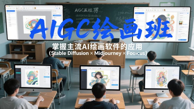 AIGC绘画班,掌握主流Ai绘画软件的应用(Stable Diffusion x Midjourney x Fooocus)-初遇资源网