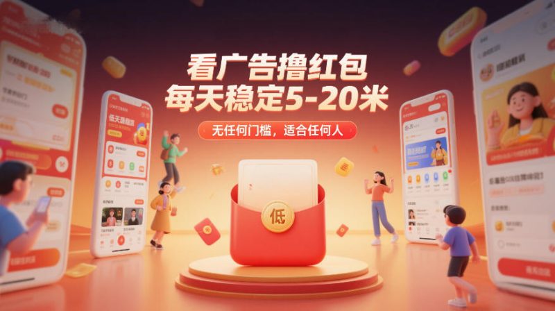 看广告撸红包，每天稳定5-20米，无任何门槛，适合任何人-初遇资源网