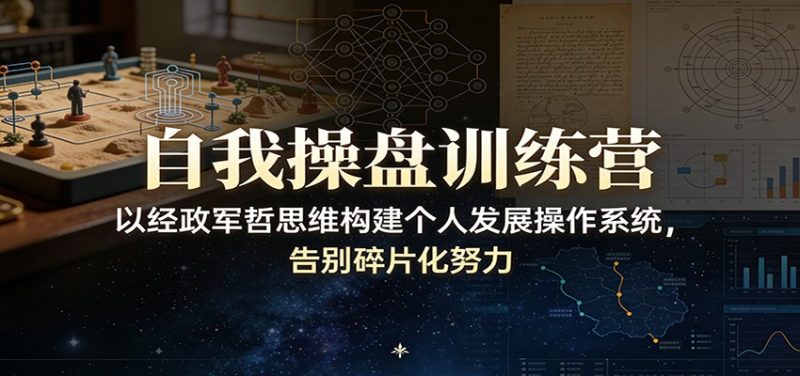 自我操盘训练营:以经政军哲思维构建个人发展操作系统,告别碎片化努力-初遇资源网