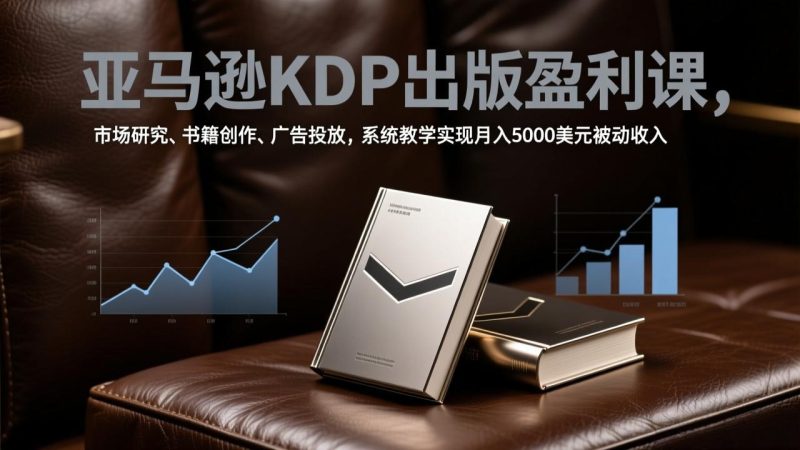亚马逊KDP出版盈利课,市场研究、书籍创作、广告投放,系统教学实现月入5000美元被动收入-初遇资源网