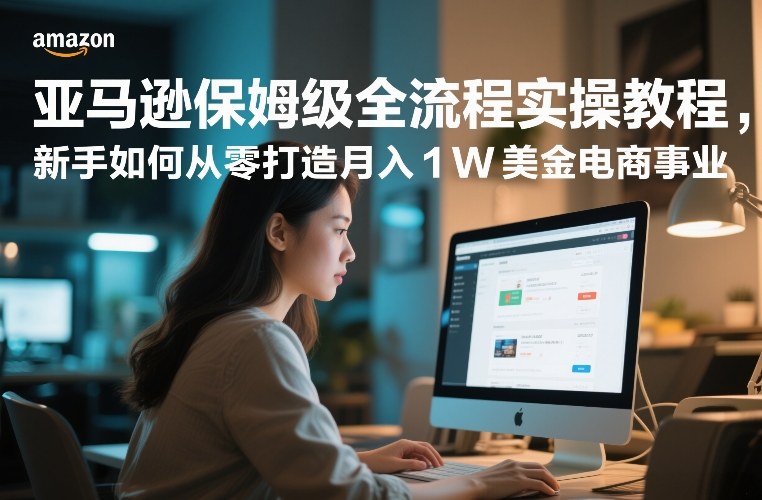 亚马逊保姆级全流程实操教程,新手如何从零打造月入1W美金电商事业-初遇资源网