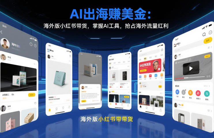 AI出海賺美金:海外版小红书带货,掌握AI工具,抢占海外流量红利(更新2026)-初遇资源网