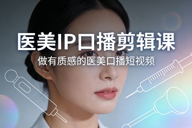 医美IP口播剪辑课,做有质感的医美口播短视频-初遇资源网