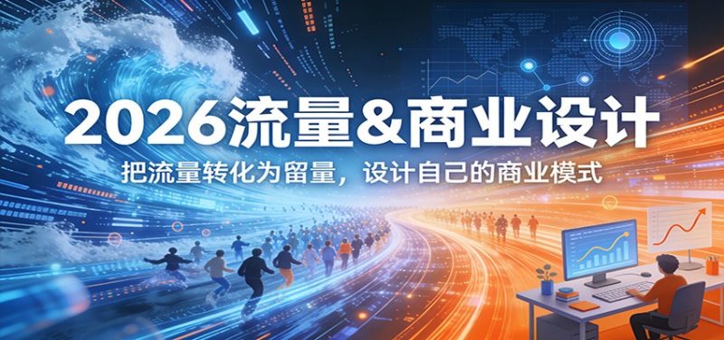 2026流量&商业设计,把流量转化为留量,设计自己的商业模式-初遇资源网