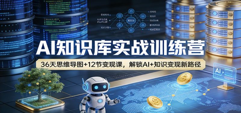 AI知识库实战训练营:36天思维导图+12节变现课,解锁AI+知识变现新路径-初遇资源网