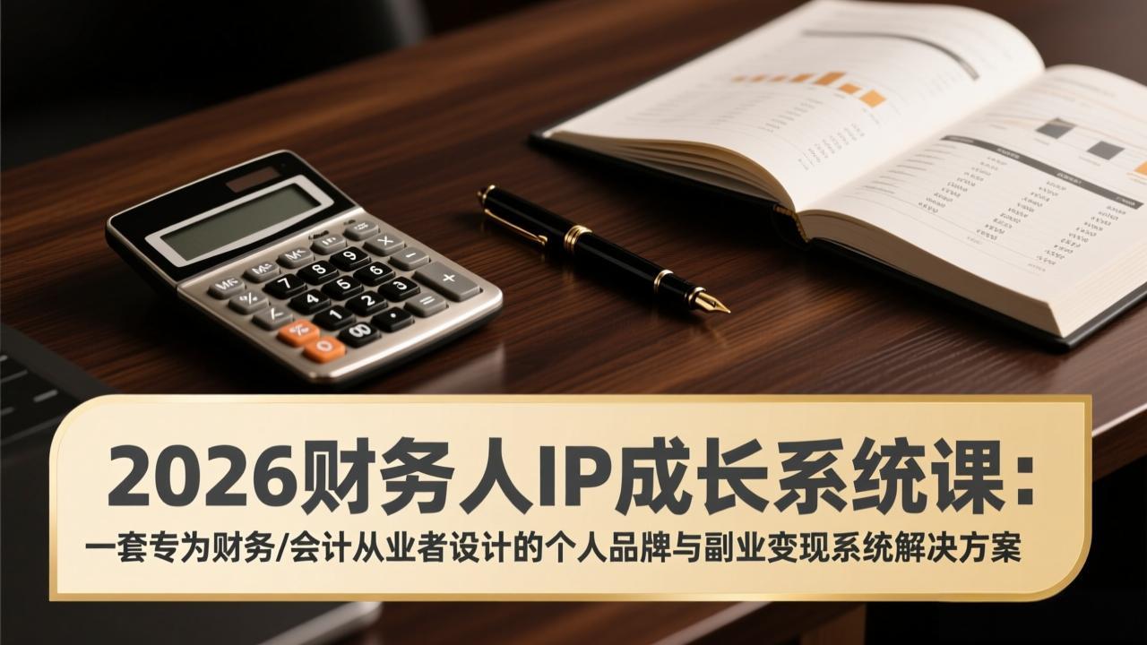 【中创网】2026财务人IP成长系统课：一套专为财务/会计从业者设计的个人品牌与副业变现系统解决方案 - 初遇资源网