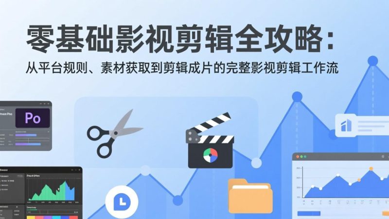 零基础影视剪辑全攻略:从平台规则、素材获取到剪辑成片的完整影视剪辑工作流-初遇资源网