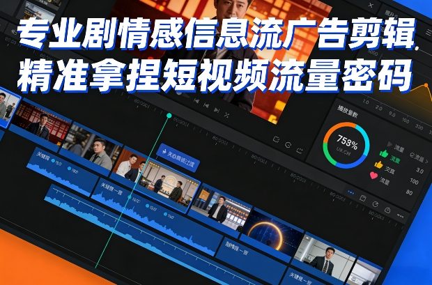 专业剧情感信息流广告剪辑,精准拿捏短视频流量密码-初遇资源网