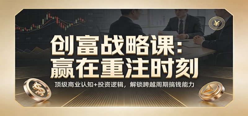 《创富战略课:赢在重注时刻》顶级商业认知+投资逻辑,解锁跨越周期搞钱能力-初遇资源网