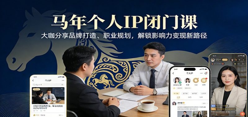 马年个人IP闭门课,大咖分享品牌打造、职业规划,解锁影响力变现新路径-初遇资源网