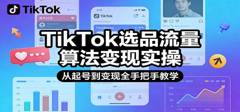 TikTok选品流量算法变现实操,从起号到变现全手把手教学-初遇资源网