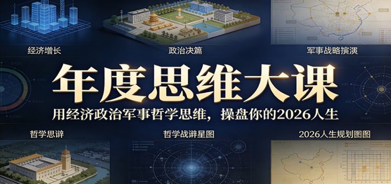年度思维大课,用经济政治军事哲学思维,操盘你的2026人生-初遇资源网