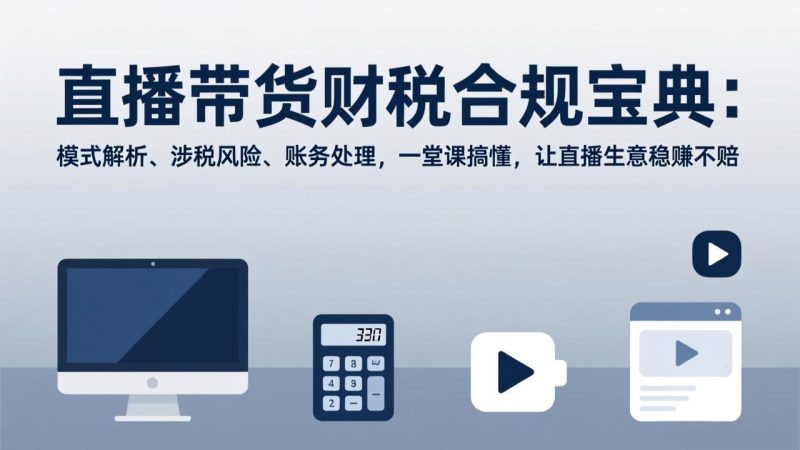直播带货财税合规宝典：模式解析、涉税风险、账务处理，一堂课搞懂，让直播生意稳赚不赔-初遇资源网