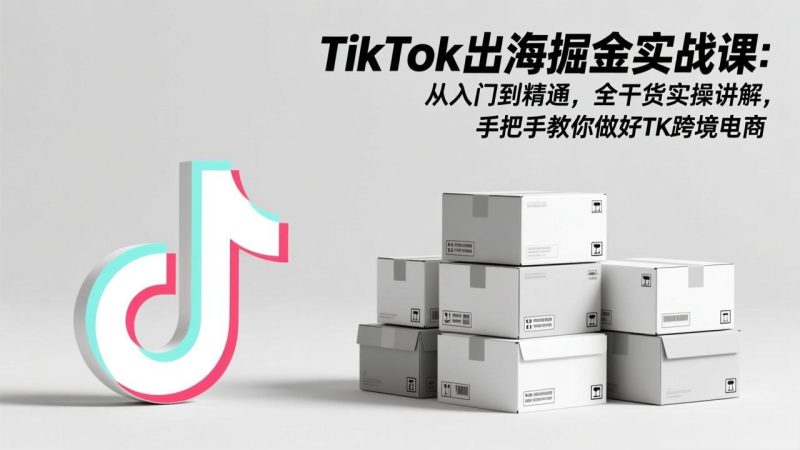 TikTok出海掘金实战课:从入门到精通,全干货实操讲解,手把手教你做好TK跨境电商-初遇资源网