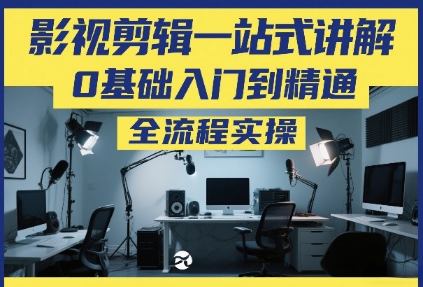 影视剪辑一站式讲解,0基础入门到精通,全流程实操-初遇资源网