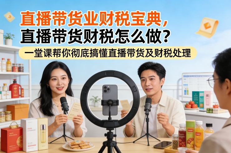 直播带货业财税宝典，直播带货财税怎么做？一堂课帮你彻底搞懂直播带货及财税处理-初遇资源网