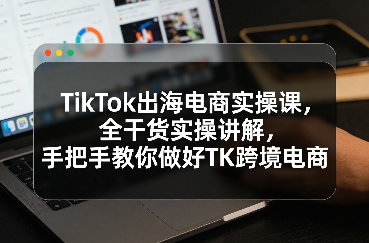 TikTok出海电商实操课,全干货实操讲解,手把手教你做好TK跨境电商-初遇资源网