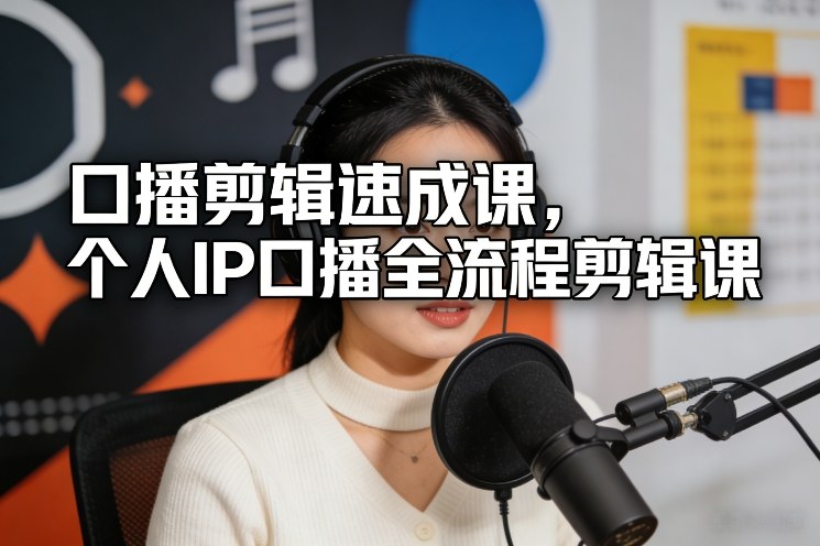 口播剪辑速成课,个人IP口播全流程剪辑课-初遇资源网