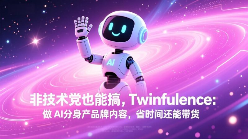 非技术党也能搞!Twinfluence:做 AI 分身产品牌内容,省时间还能带货-初遇资源网