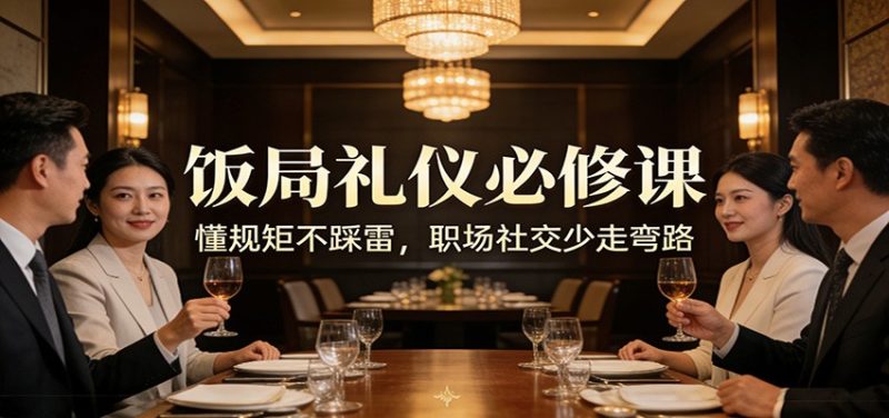 公众号收费文章:《饭局礼仪必修课:懂规矩不踩雷,职场社交少走弯路》-初遇资源网