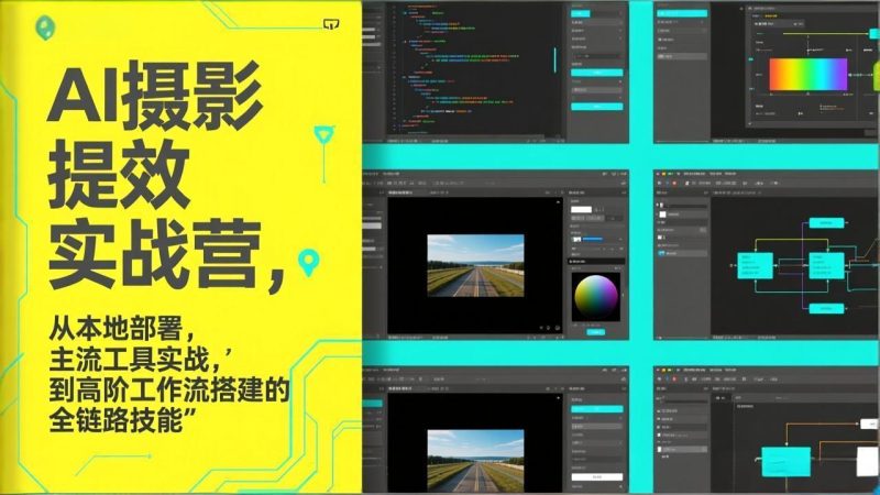 AI+摄影提效实战营,从本地部署,主流工具实战,到高阶工作流搭建的全链路技能-初遇资源网
