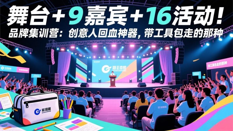 舞台 + 9 嘉宾 + 16 活动!品牌集训营:创意人回血神器,带工具包走的那种-初遇资源网