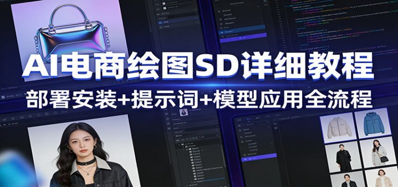 AI电商绘图SD详细教程:部署安装+提示词+模型应用全流程-初遇资源网
