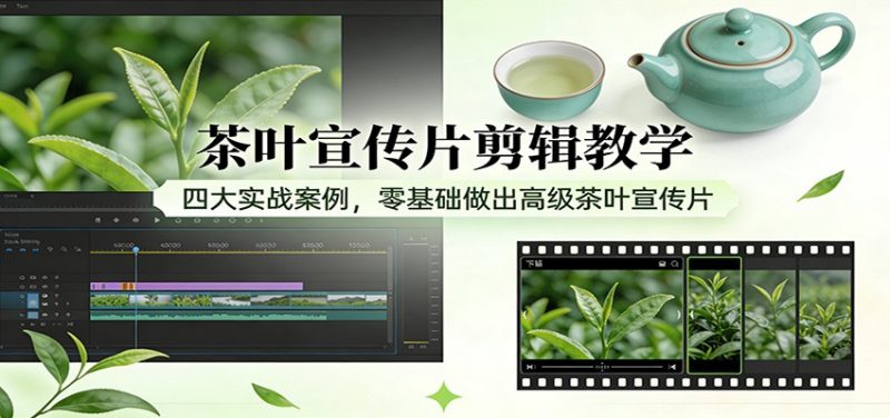 茶叶宣传片剪辑教学:四大实战案例,零基础做出高级茶叶宣传片-初遇资源网