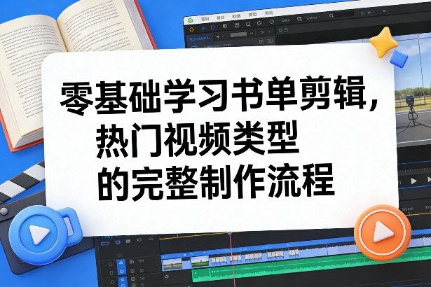 零基础学习书单剪辑,热门视频类型的完整制作流程(更新2026)-初遇资源网