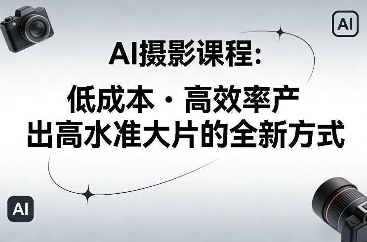 AI摄影课程，低成本高效率产出高水准大片的全新方式-初遇资源网
