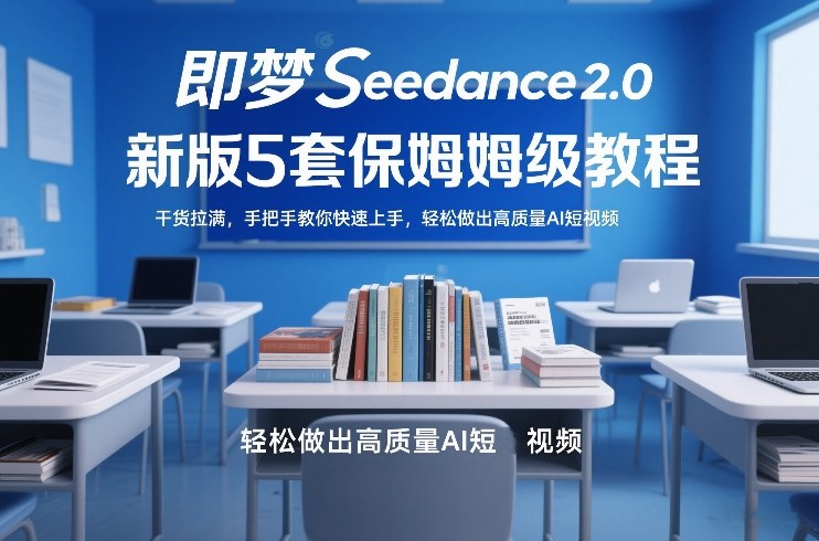 即梦Seedance2.0新版5套保姆级教程，干货拉满，手把手教你快速上手，轻松做出高质量AI短视频-初遇资源网