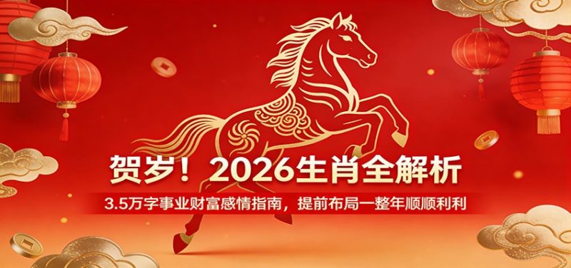 贺岁!2026生肖全解析,3.5万字事业财富感情指南,提前布局一整年顺顺利利-初遇资源网