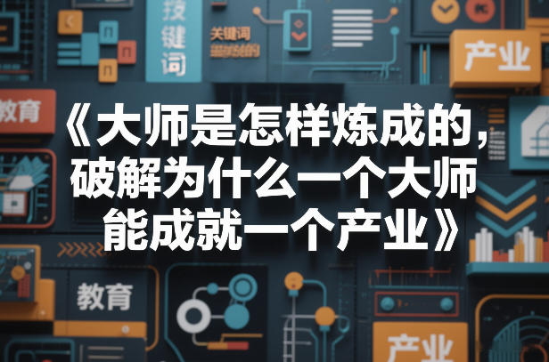 大师是怎样炼成的,破解为什么一个大师,能成就一个产业【电子书】-初遇资源网