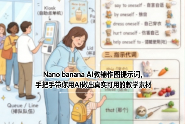 Nano banana AI教辅作图提示词,手把手带你用AI做出真实可用的教学素材-初遇资源网