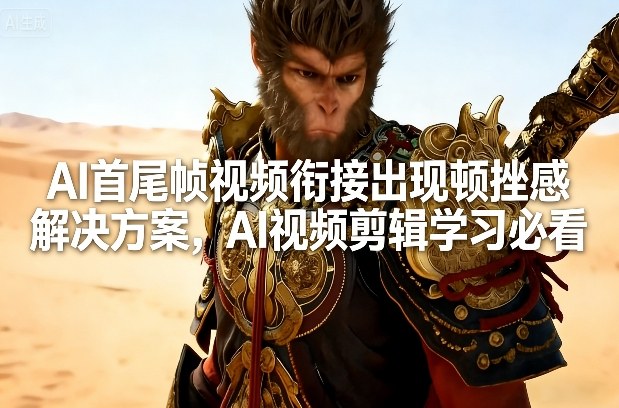 AI首尾帧视频衔接出现顿挫感解决方案,AI视频剪辑学习必看-初遇资源网