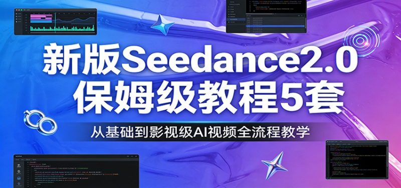 新版Seedance2.0保姆级教程5套:从基础到影视级AI视频全流程教学-初遇资源网
