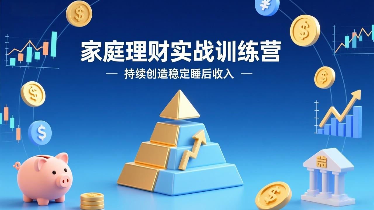 家庭理财实战训练营:从0到1建体系,三阶进阶层层递进,助你持续创造稳定睡后收入-初遇资源网