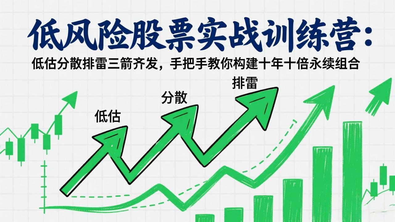 低风险股票实战训练营:低估分散排雷三箭齐发,手把手教你构建十年十倍永续组合-初遇资源网